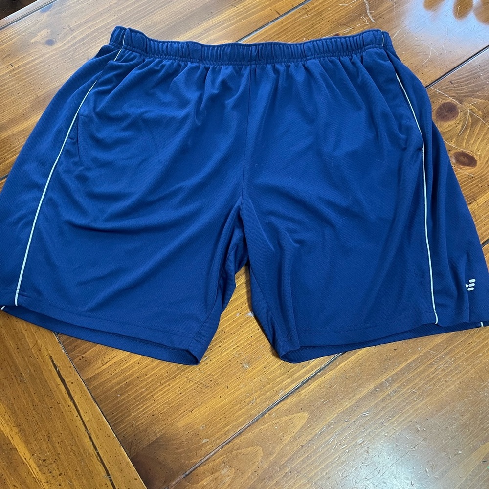 BCG Men's 3XL Navy Blue Athletic Shorts Mesh Training Gym Pockets